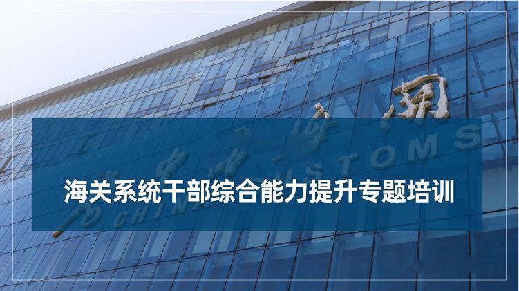 海关系统干部综合能力提升培训专题