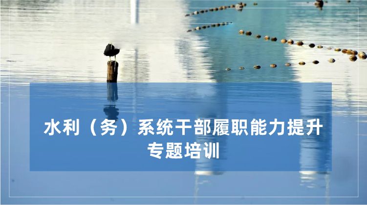 水利（务）系统干部履职能力提升培训专题